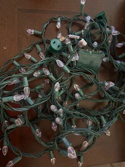 Clear C6 Christmas String Lights Green Wire