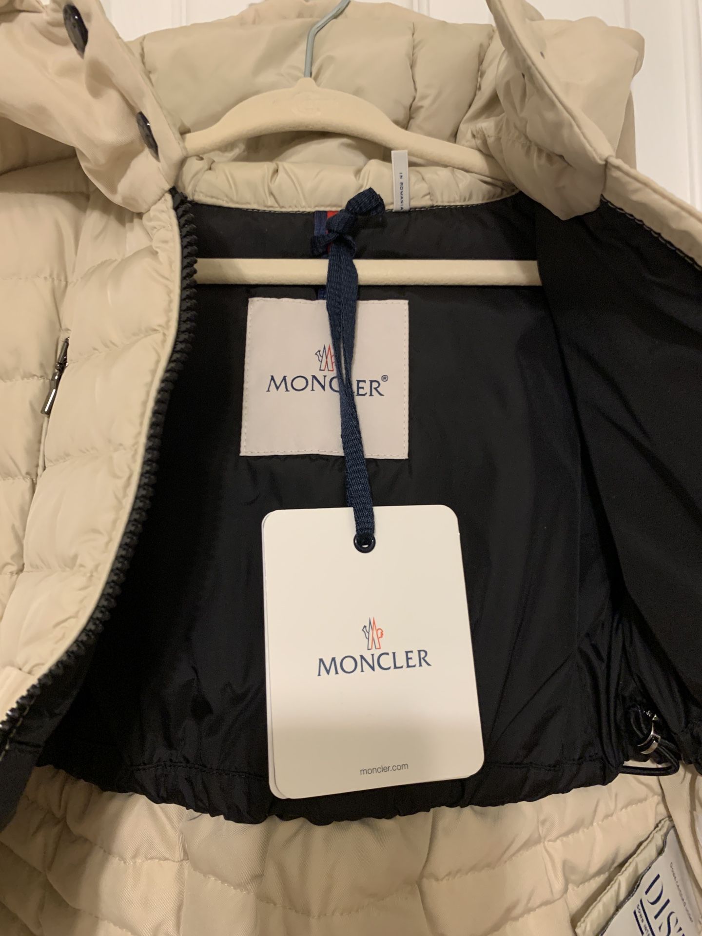 NWT Authentic Moncler Girl Beige Adonise Giubbutto Jacket Sz 4A Toddler Kid Girl