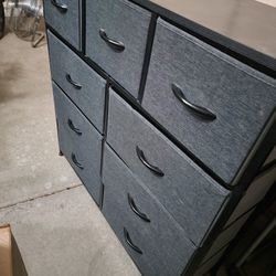 9 Drawer Fabric Drawer Dresser
