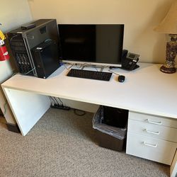 White Office Desk