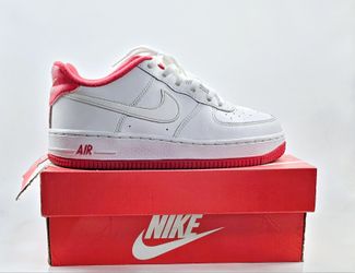 Nike Air Force 1 GS White University Red Size 4Y CD6915‑101