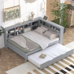 Full Size Bed Frame With Twin Size Trundle