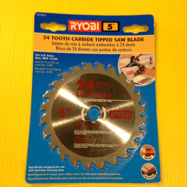 5 Ryobi Laminate Flooring Saw Blade 24 Tooth Carbide Tipped