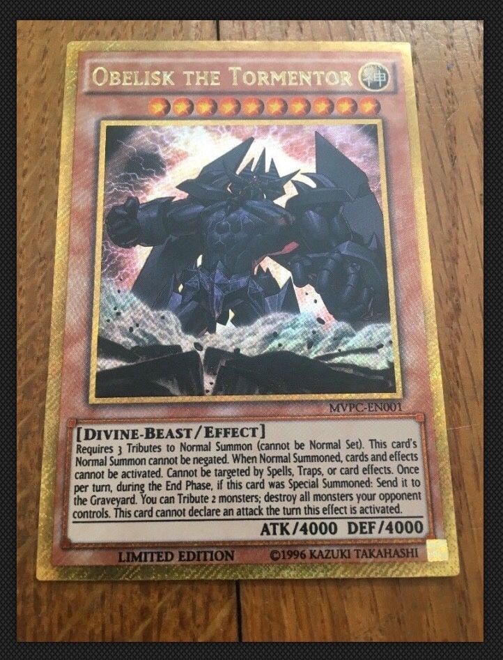 Obelisk the tormentor RARE FOIL MOVIE PROMO YU-GI-OH card