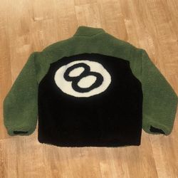 Stussy Sherpa reversible jacket eight ball M