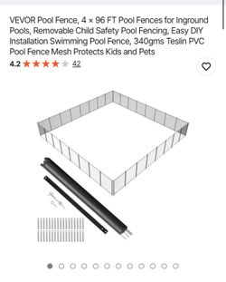 Vevor 4ft x 96 ft pool fence