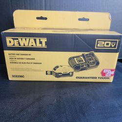 DEWALT 20V MAX LITHIUM-ION 6.0 AH BATTERY AND CHARGER INCLUDED 