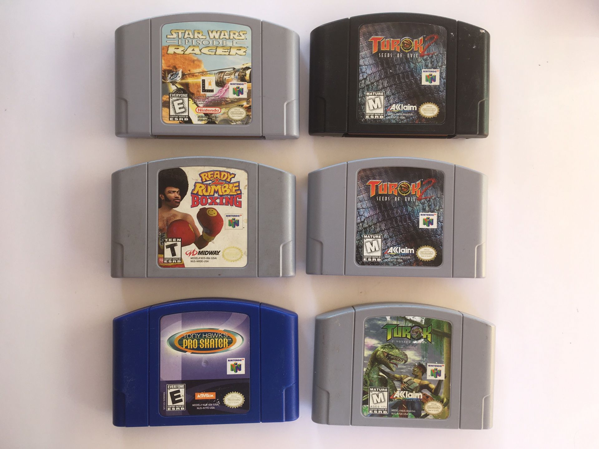 Various Nintendo 64 videogames