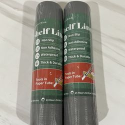 Brand New 2 Pack Shelf Liners for Kitchen Cabinets Non Adhesive Drawer Liner 12in x 20FT Pure Grey Thickened Shelf Liner Strong Non-Slip Easy to Clean