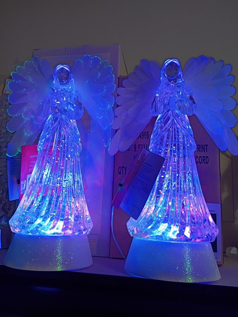 Light Up Fiber Optic Angels