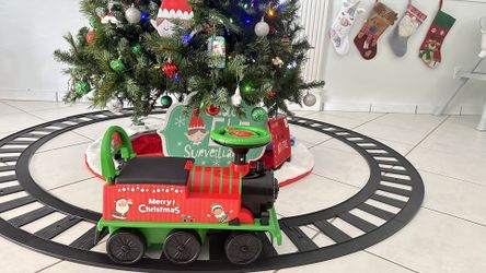 Kids Electric Christmas Train With Tracks 