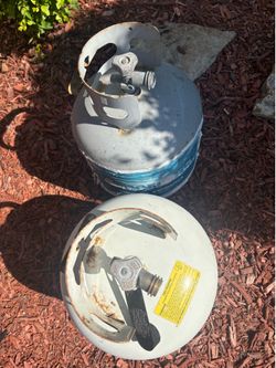 Two empty propane tanks