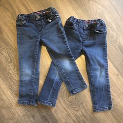 Toddler Girls 3T Skinny Jeans (2) Pairs 