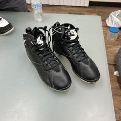 Nike Air Jordan 7 Oreo Black White Baseball Cleats 684943-010 Mens Size 10 New