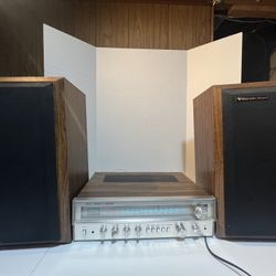 Vintage FIsher RS-1035 Stereo Receiver with Cerwin Vega AT-8 Stereo Speakers.