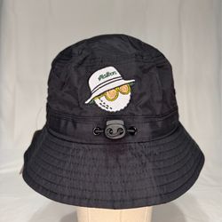 Classic Malbon Golf Embroidered Black Unisex Bucket Hat Size L / XL -  New