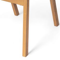 BELFAST DINING CHAIR,Set of 2,Teak Frame+ Beige Textile