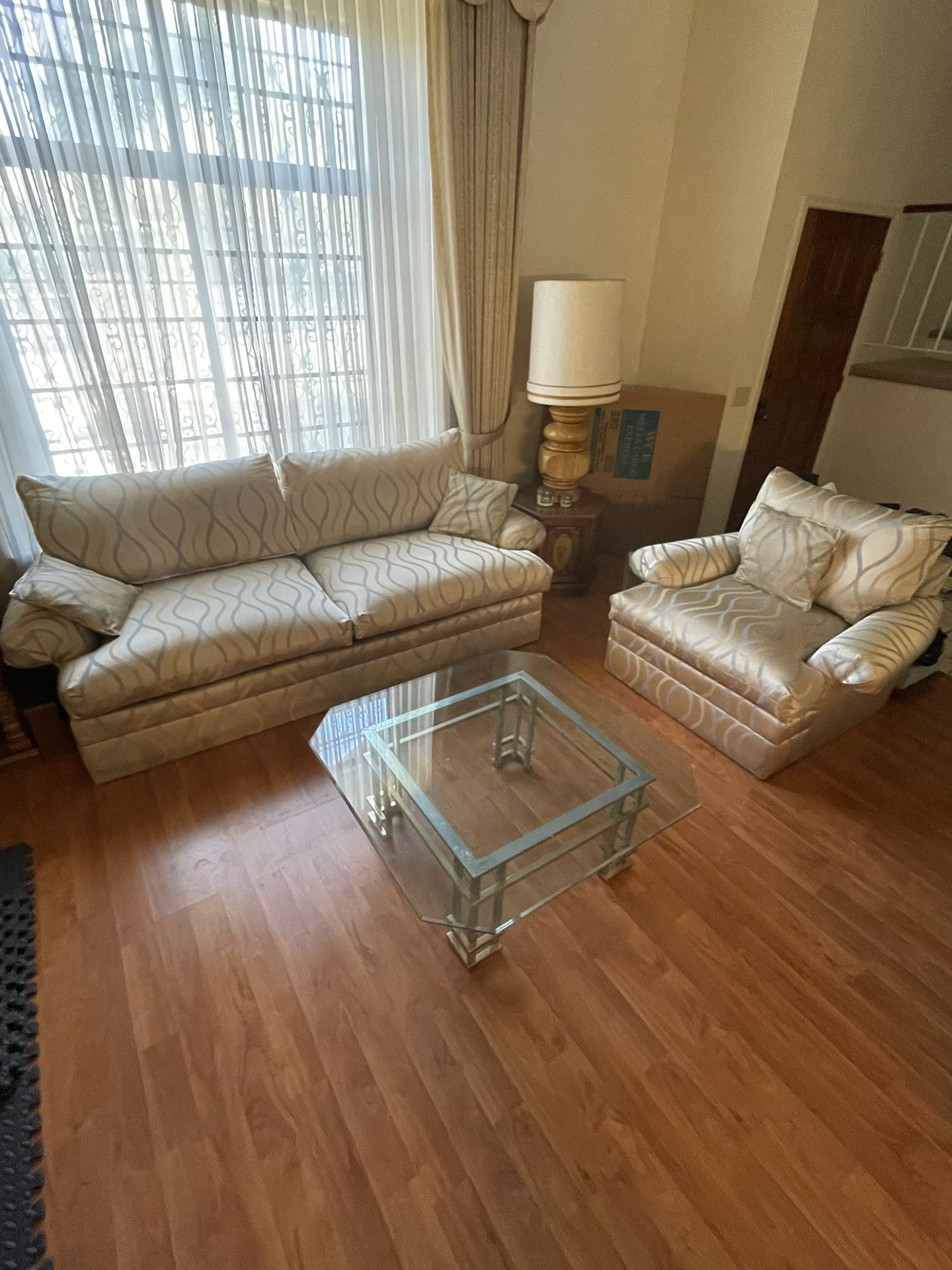 2 Couch Set & Center Table - Living room Set