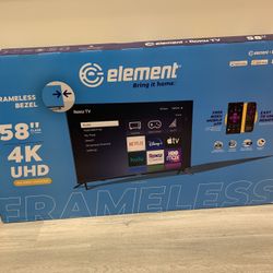 Element 58” Inch Roku TV- New In Box 