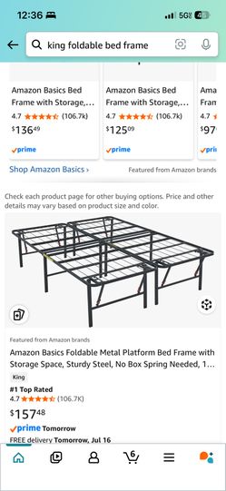 King Folding Bed Frame
