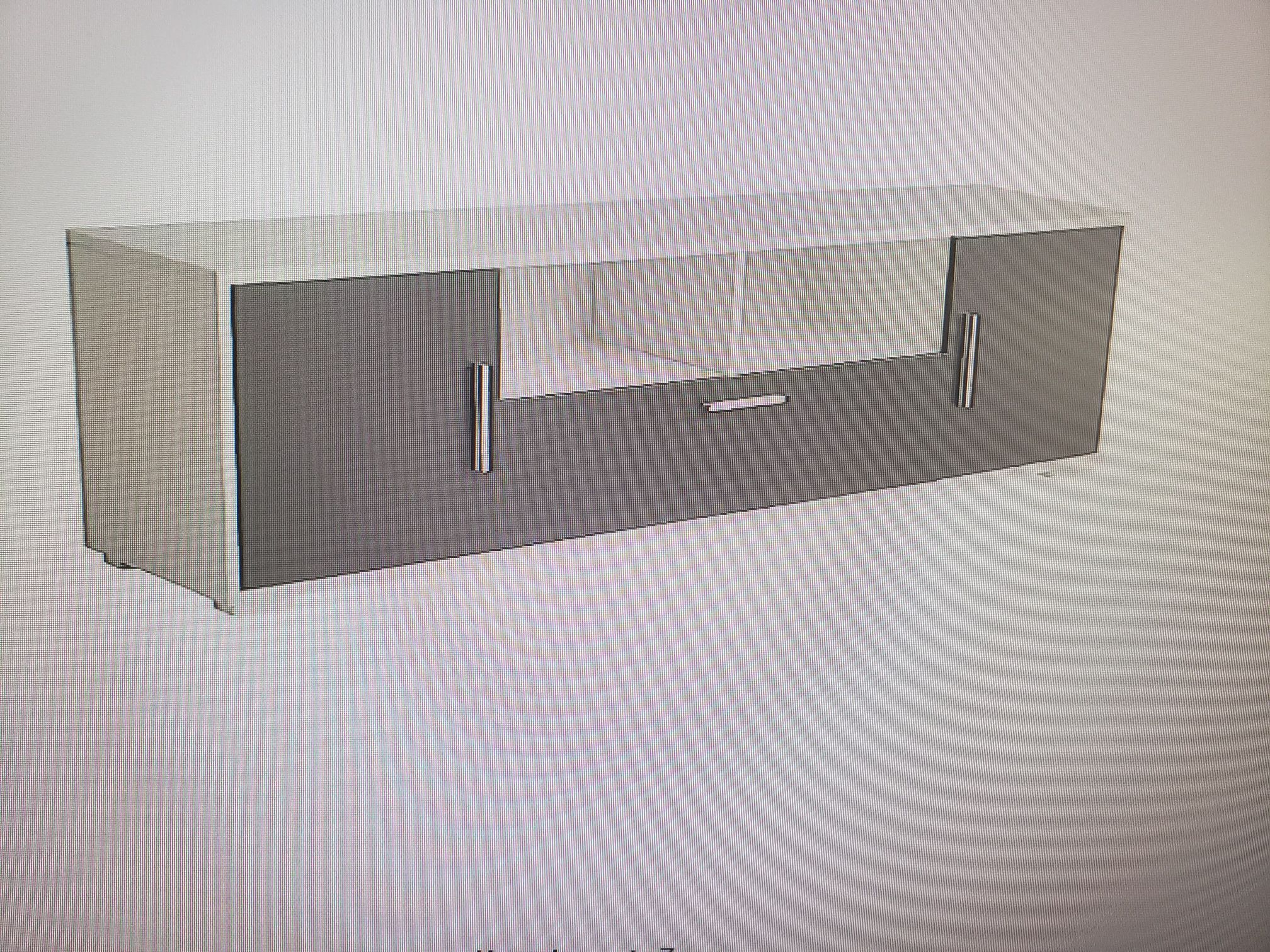 LOW PROFILE Tv Stand..Gray Expandable TV STAND WITH 3- DRAWER .FITS TV'S UP TO 75 INCH...BRAND NEW...IN BOX Retails At 249.95