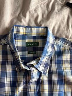 Orvis Active Fit Plaid Button-Down Shirt XXL