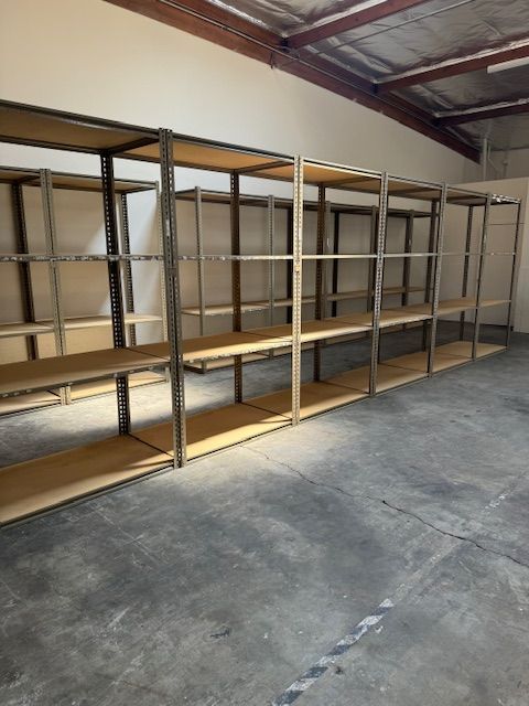 Industrial Racks 48 in W x 30 in D Used Heavy Duty Storage Shelving 4 Tier Stronger Than Homedepot Lowes And Costco Delivery Available