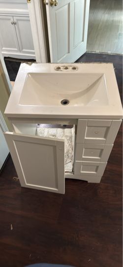 24” porcelain sink with vanity