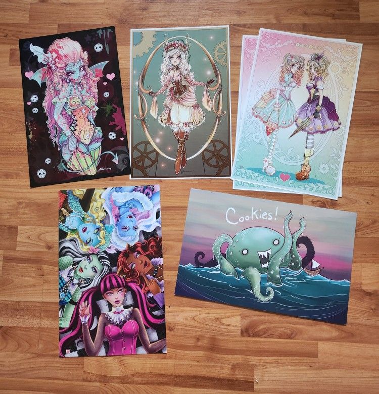 6 Anime Art Posters