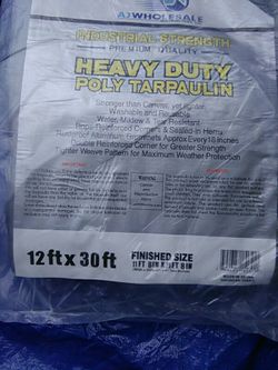 12x30 heavy duty gray tarp
