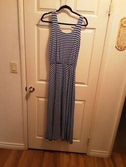 Blue And White Stripe Dress