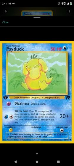 1st edition team rocket . ..       psyduck            pokemon tcg