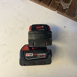 Milwaukee M18 Baterias Xc5.0ah $90 Por Las Dos Firme Precio 