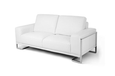 Mia Bella Gianna White Loveseat