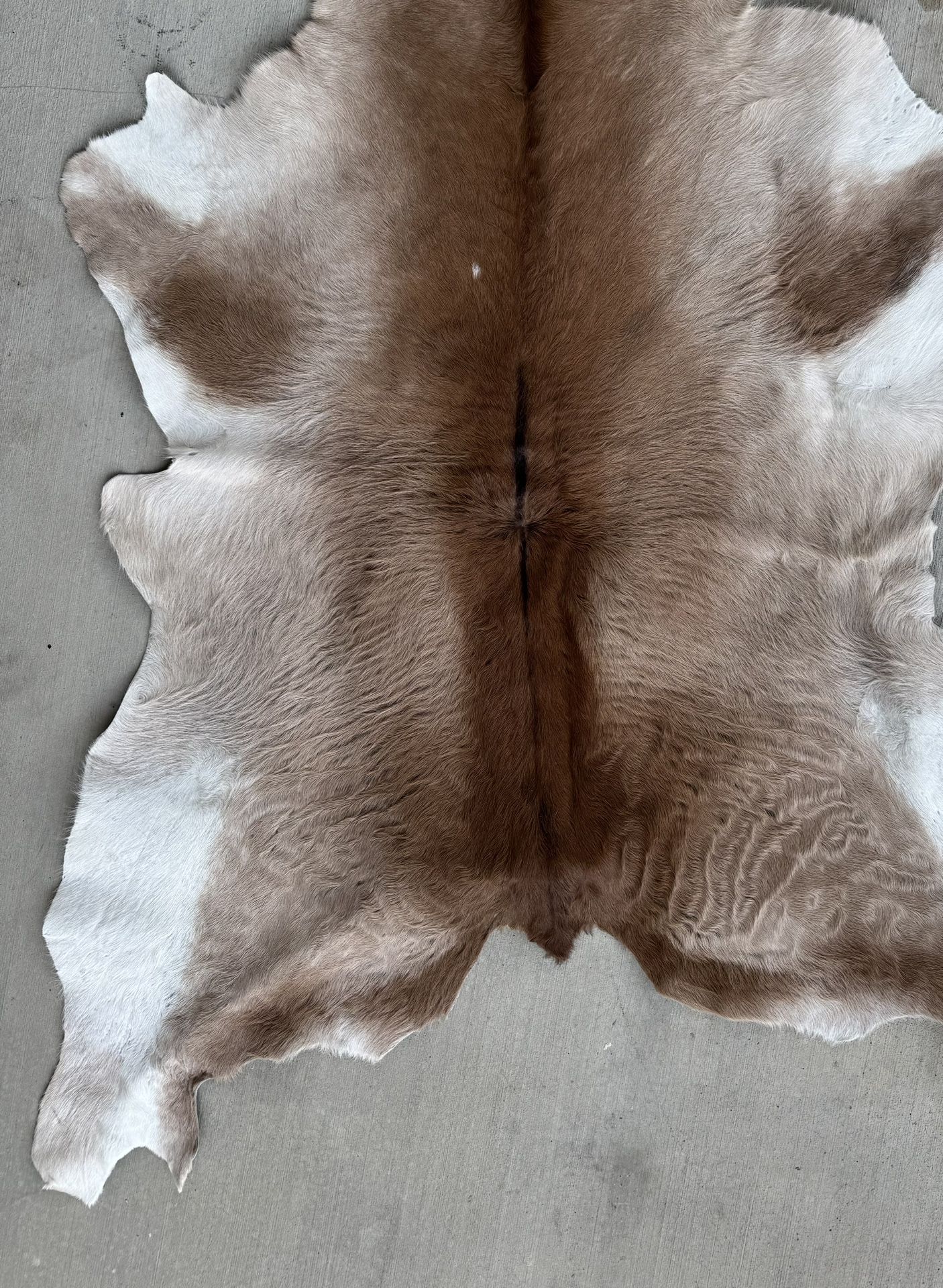 Genuine Rodeo Cowhide Rug - Light Brown & Cream Brindle, 100% Authentic Leather
