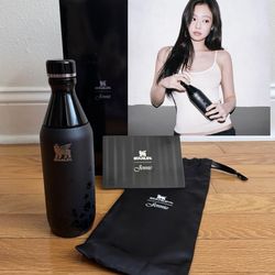 NEW - Jennie X Stanley 12 Oz All Day Slim Insulated Water Bottle Thermos Cup Blackpink Collectible