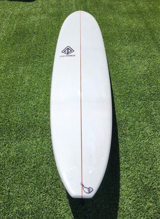 Paragon 9’0 White Retro Noserider Surfboard Longboard