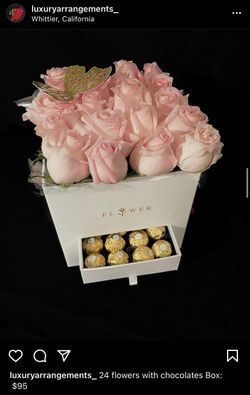 Flower Box With Chocolates