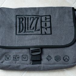 Official BlizzCon 2015 Messenger/Laptop Grey Bag Cotton Satchel, NEW