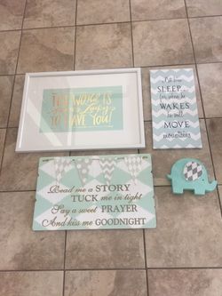 Boys room decor-only 3 months old