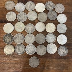 31 MORGAN & PEACE SILVER DOLLARS (90% U.S. Silver)