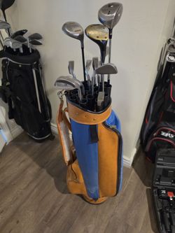 COMPLETE GOLF SET WITH BAG (12 CLUBS)RIGHT HANDED, GREAT SET FOR STARTERS