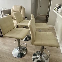 Set of 4 Adjustable Counter/Bar Stools