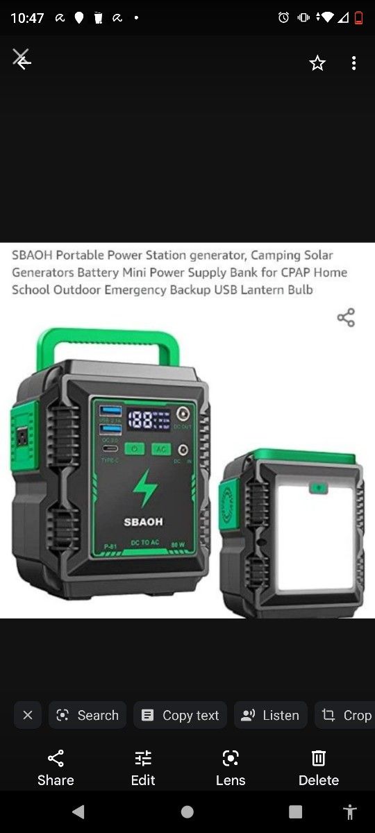 Small Portable Camping Generator