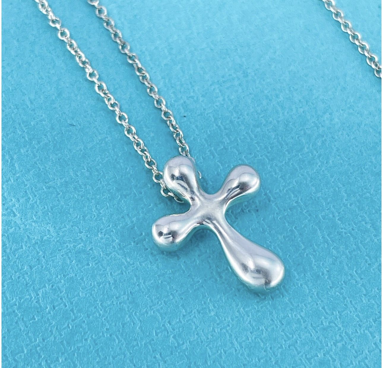 Tiffany Elsa Perreti Cross Pendant Necklace