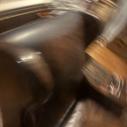 Leather reclining chair