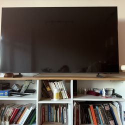 White Media Console with Bookshelves