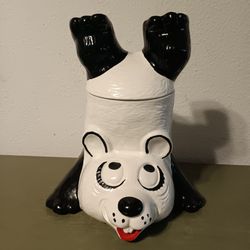 Vintage McCoy Upside Down Panda Cookie Jar