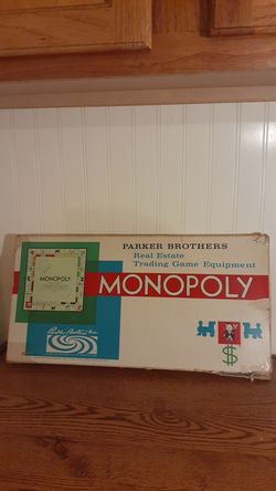 Monopoly Board Game Vintage 1961 Parker Brothers Classic Original Box Complete