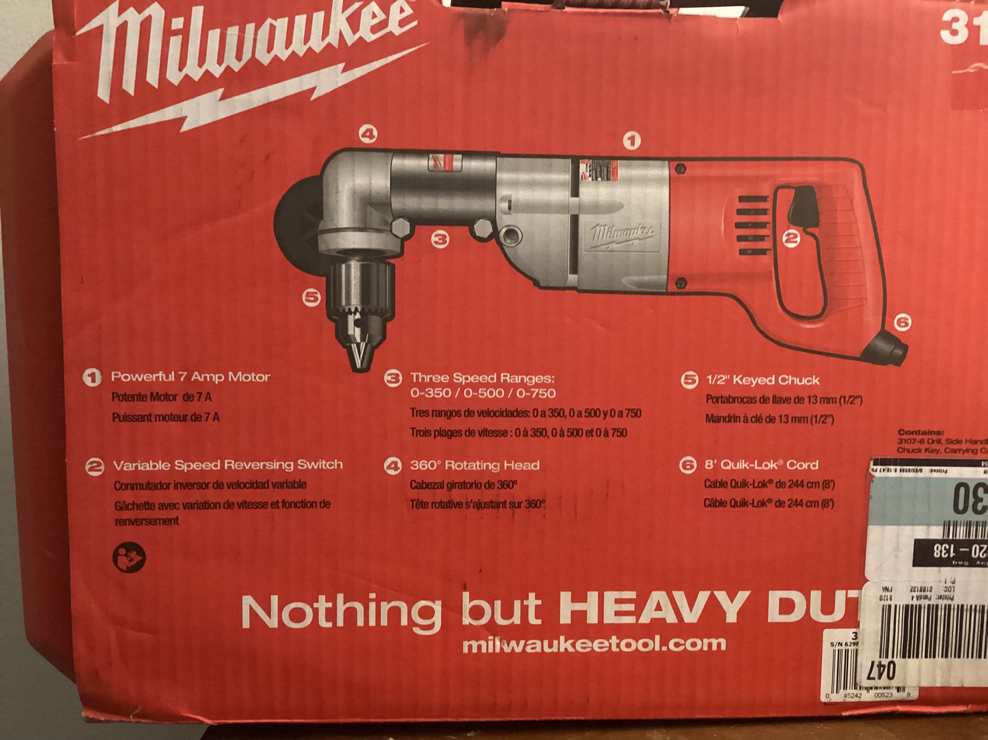 Milwaukee Angle Drill